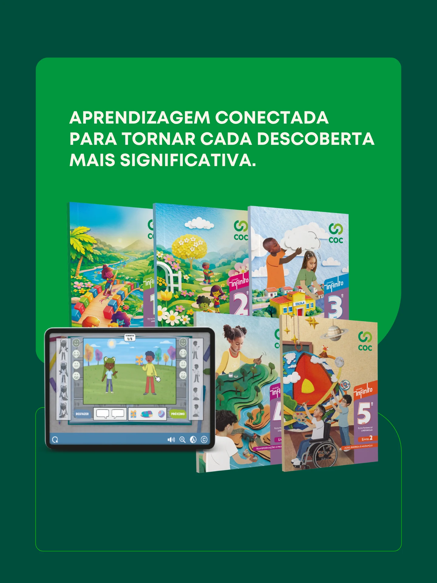 Arte oficial do Sistema COC para Ensino Fundamental I