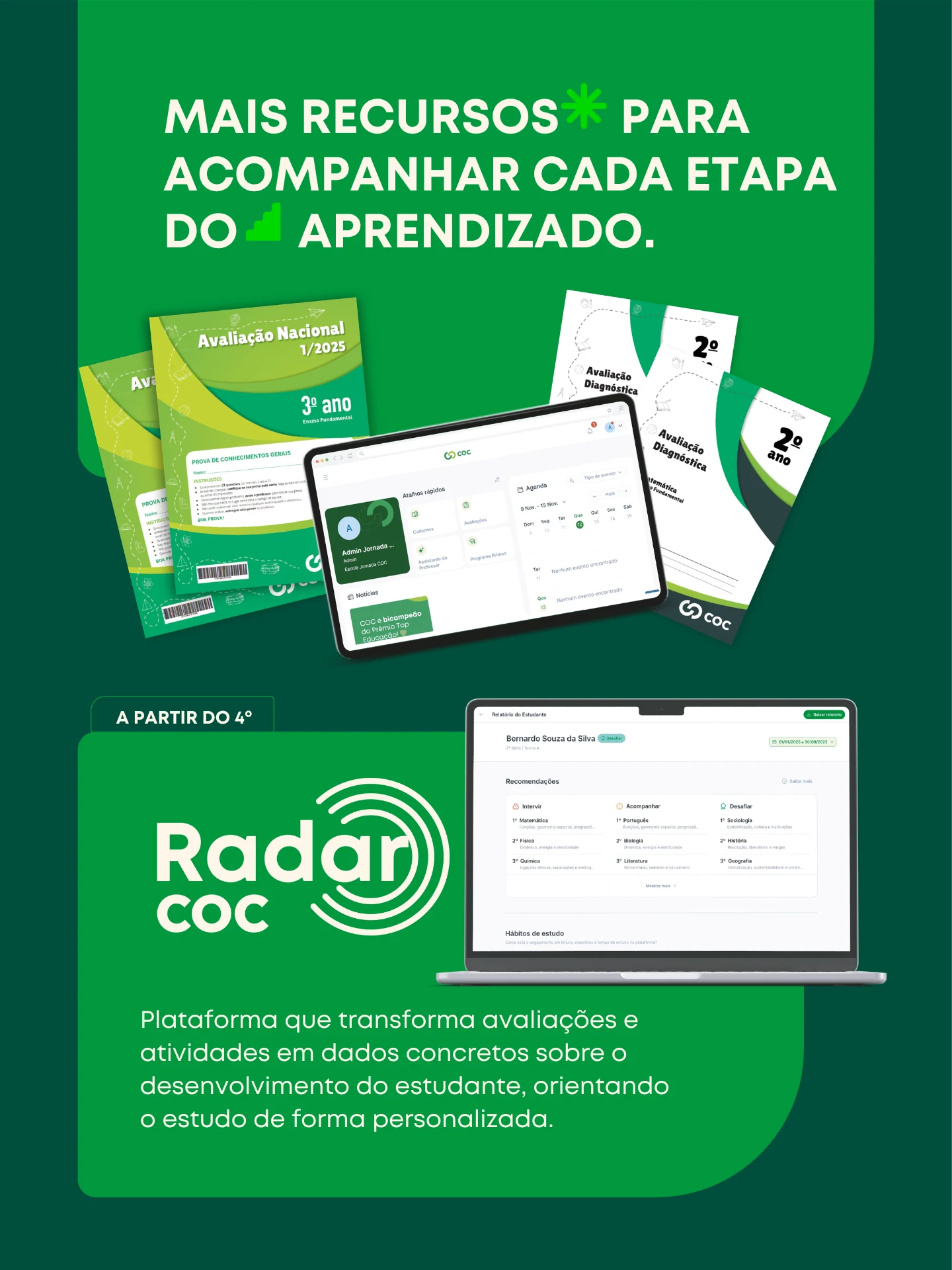 Arte oficial do Sistema COC para Ensino Fundamental I