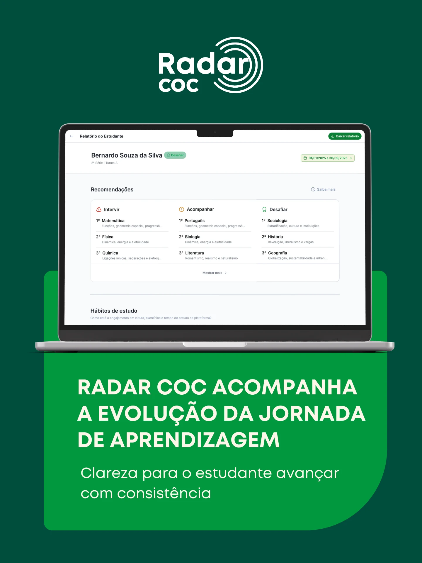 Arte oficial do Sistema COC para Ensino Fundamental II
