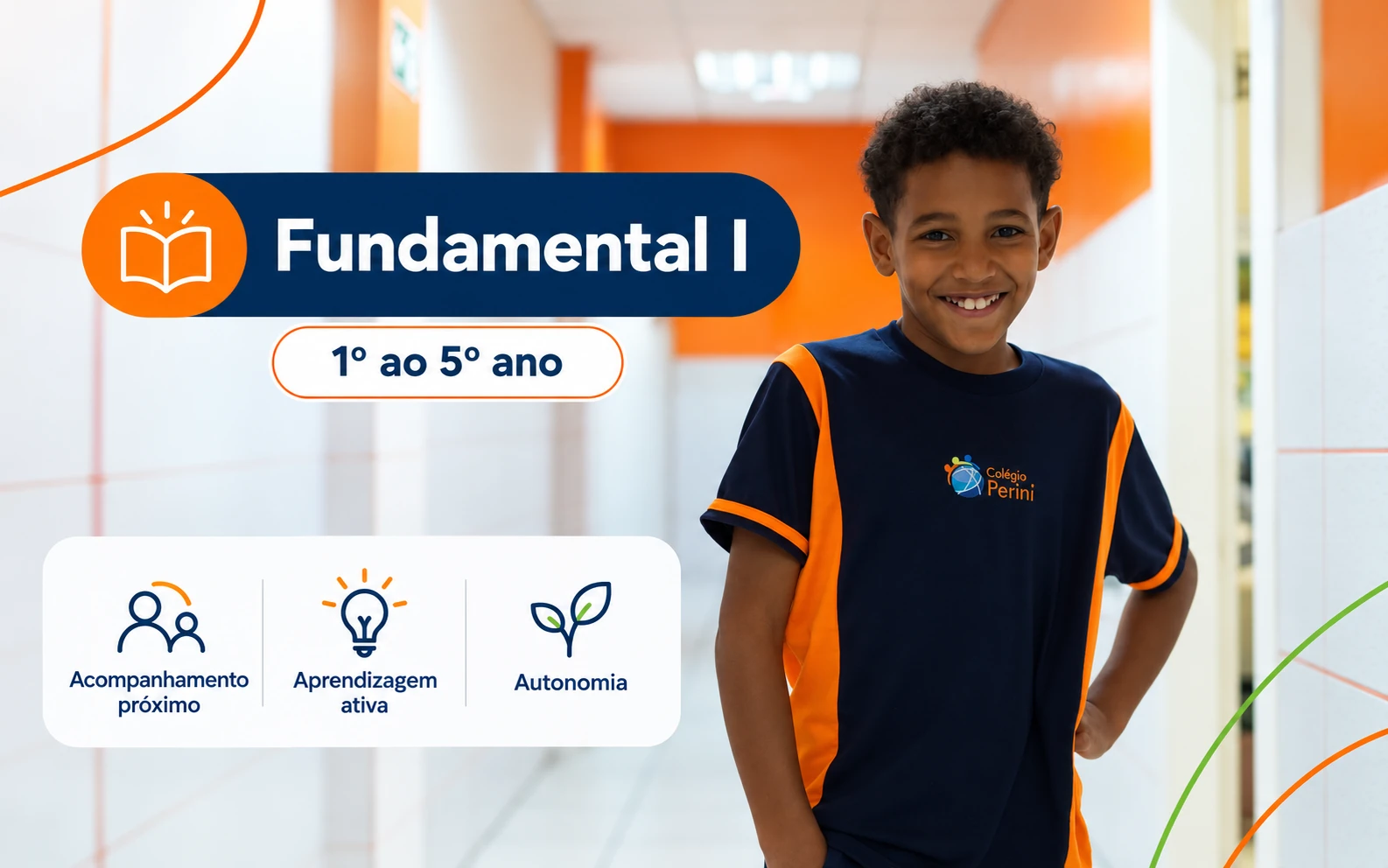 Capa do Ensino Fundamental I do Colégio Perini — 1º ao 5º ano
